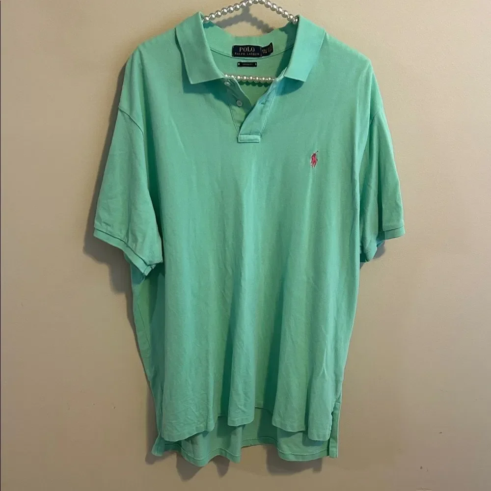 Polo Ralph Lauren Turquoise Polo. Size XXL
